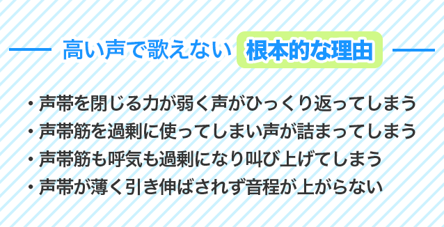 高い声で歌えない根本的な理由